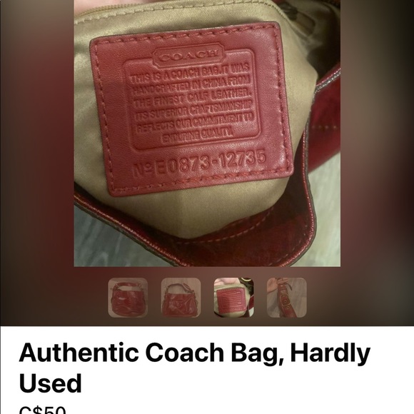 Authentic Coach bag. - Picture 5 of 5